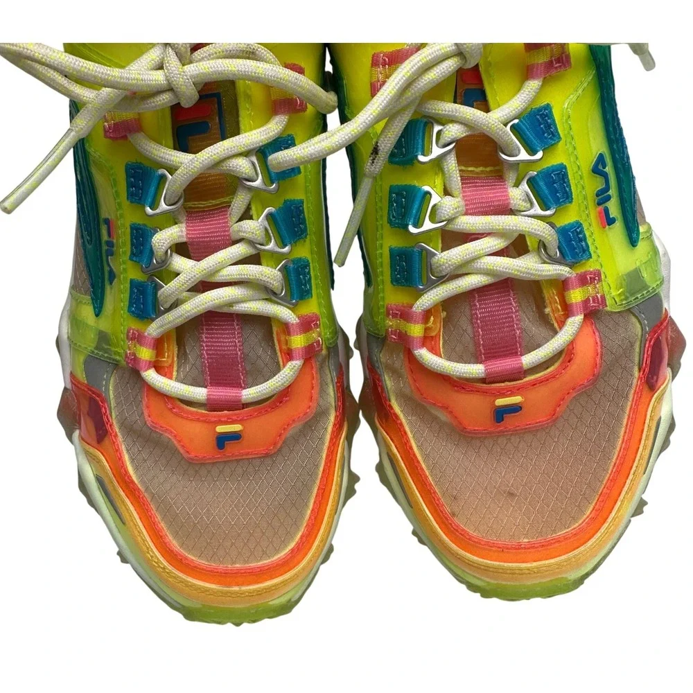 Fila Oakmont TL Womens 7 Neon Sneakers Colorful Retro Streetwear